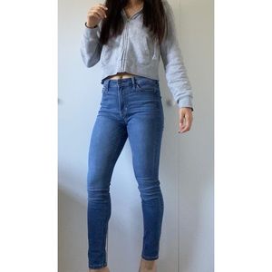 medium-dark wash hollister skinny jeans